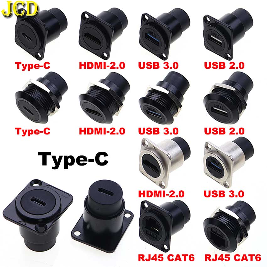 Transmission Jack Adapter - RJ45 USB 2.0 3.0 HDMI-2.0 Tipe-C