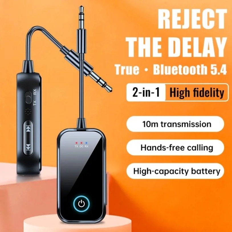 Transmission Jack Adapter - Adaptor Audio Nirkabel Bluetooth 5.4 Mode