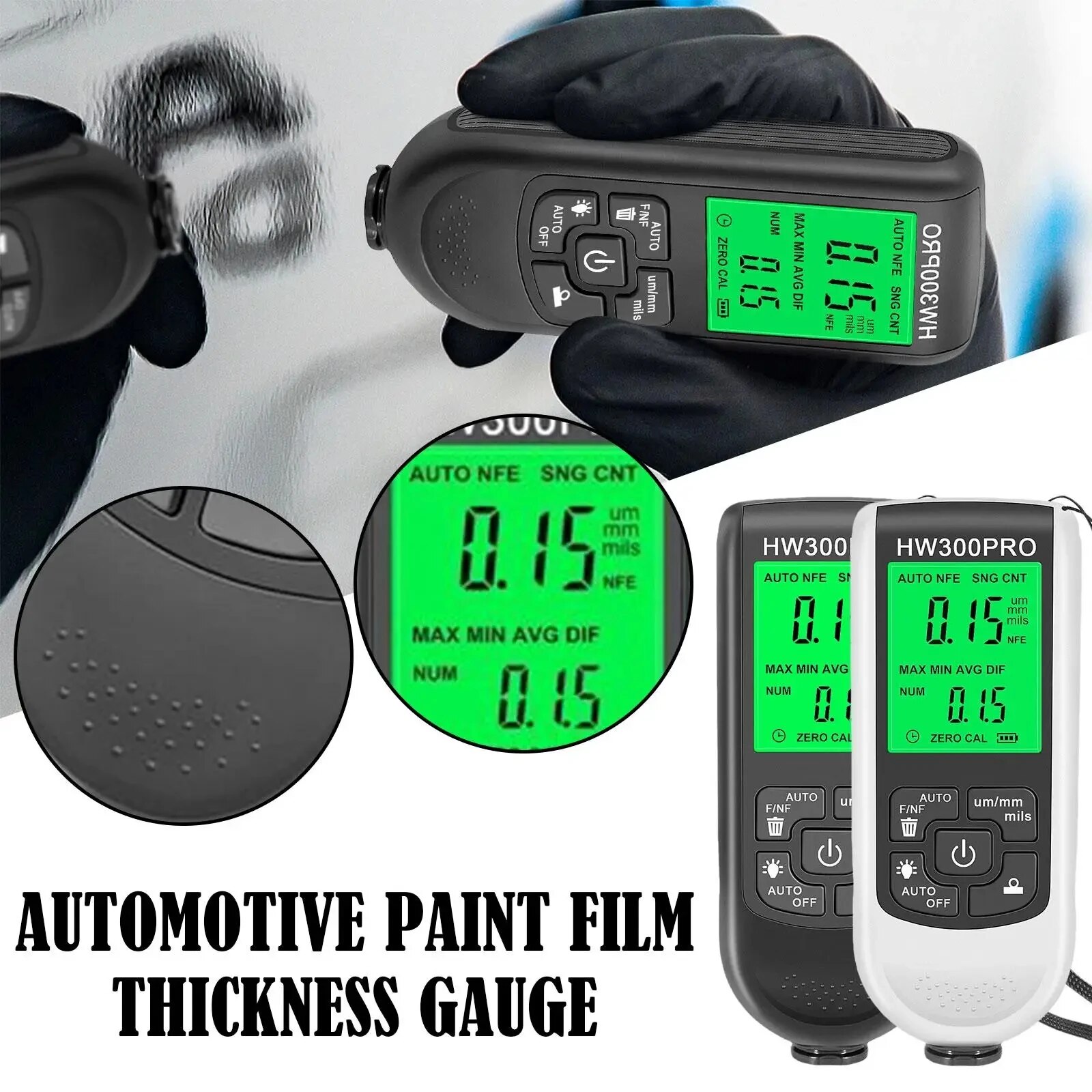 HW-300PRO Film cat mobil, alat - Paint Thickness Gauge ulasan dan harga