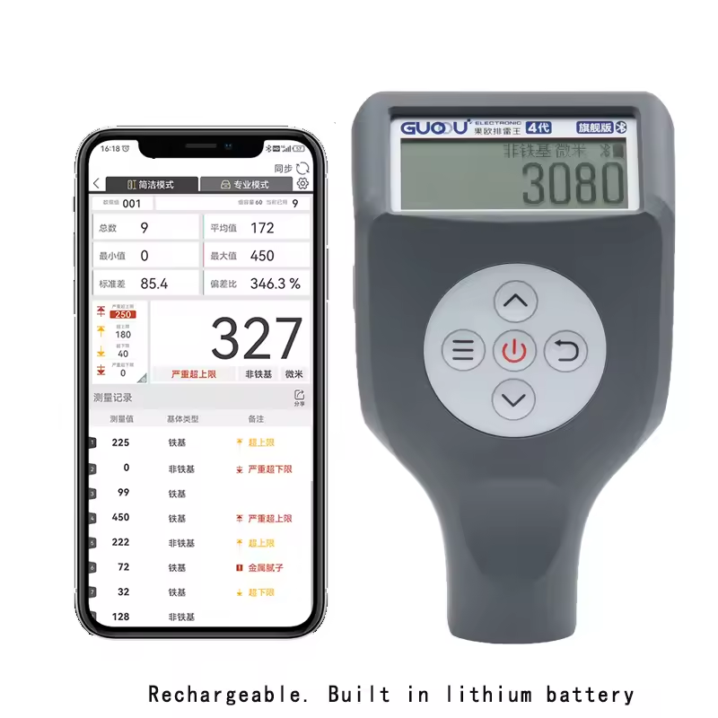    0-3000μm 0,1μm Fe NFe Prob - Paint Thickness Gauge ulasan dan harga